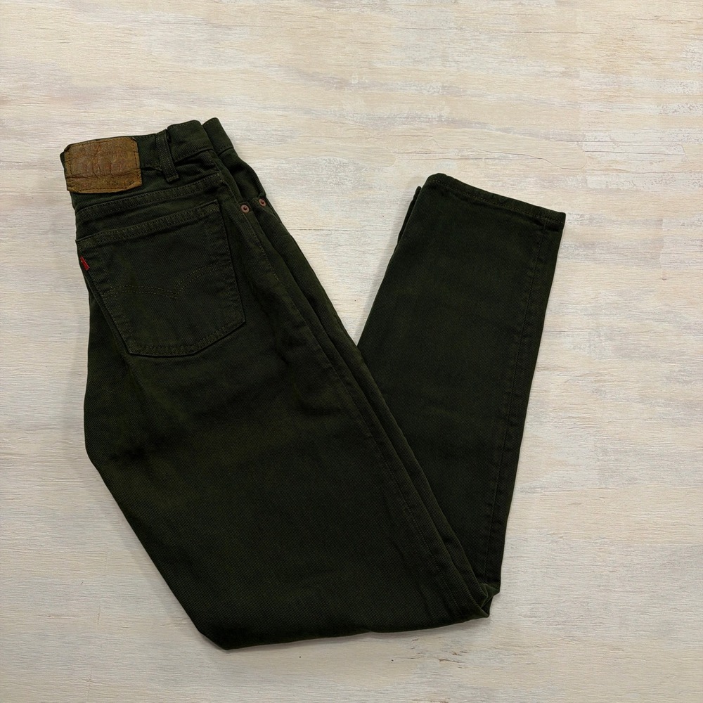 Levi's Jeans 550 Relaxed Fit W29 L32 Vintage 90s Made in USA Green Mens